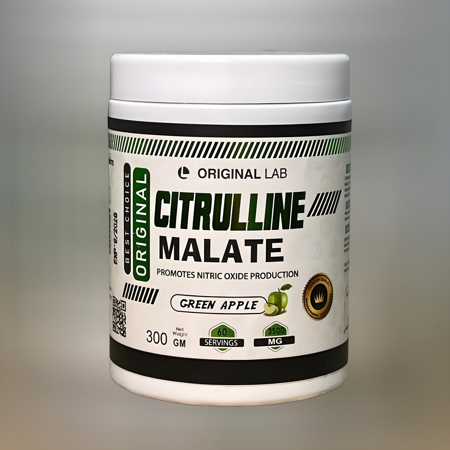 Citrulline Malate 300 gm 60 serv green apple original lab