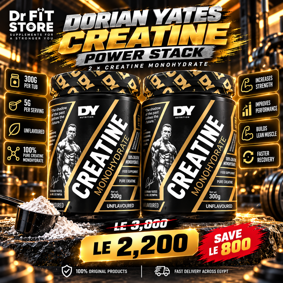 2 Dorian Yates Nutrition Creatine Monohydrate