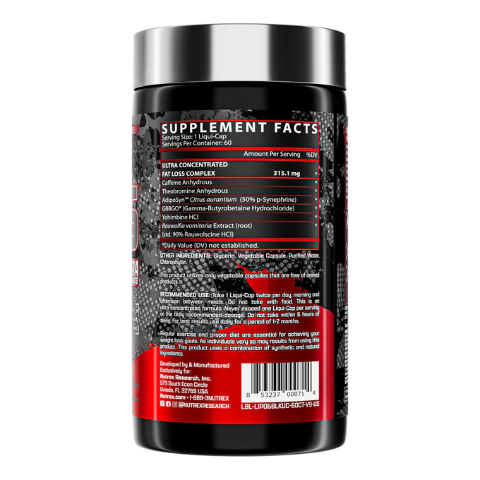 Nutrex Lipo-6 Black Ultra Concentrate 60 Capsules