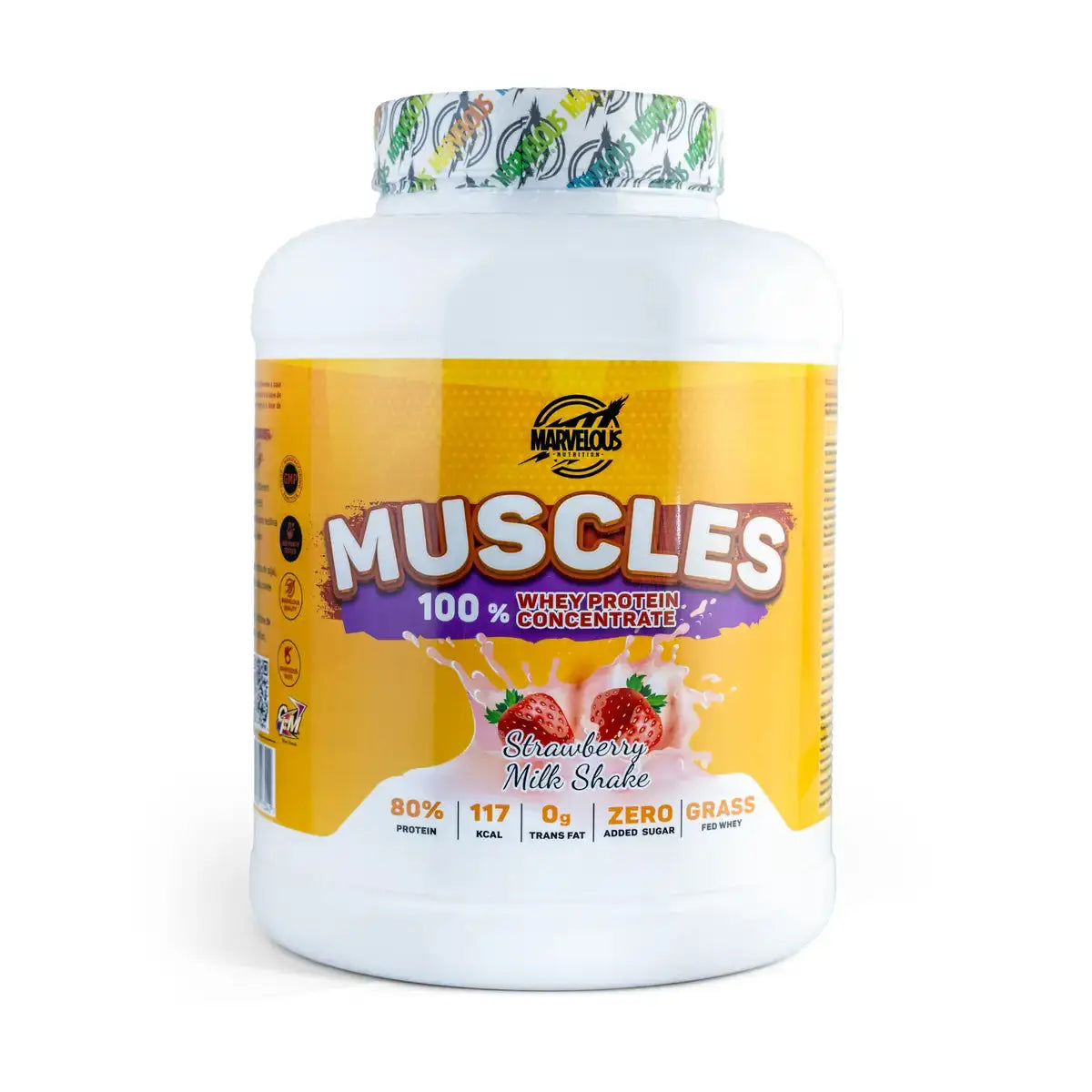 Marvelous Nutrition Muscles 100% Whey Protein Concentrate-66Serv.-2KG Marvelous