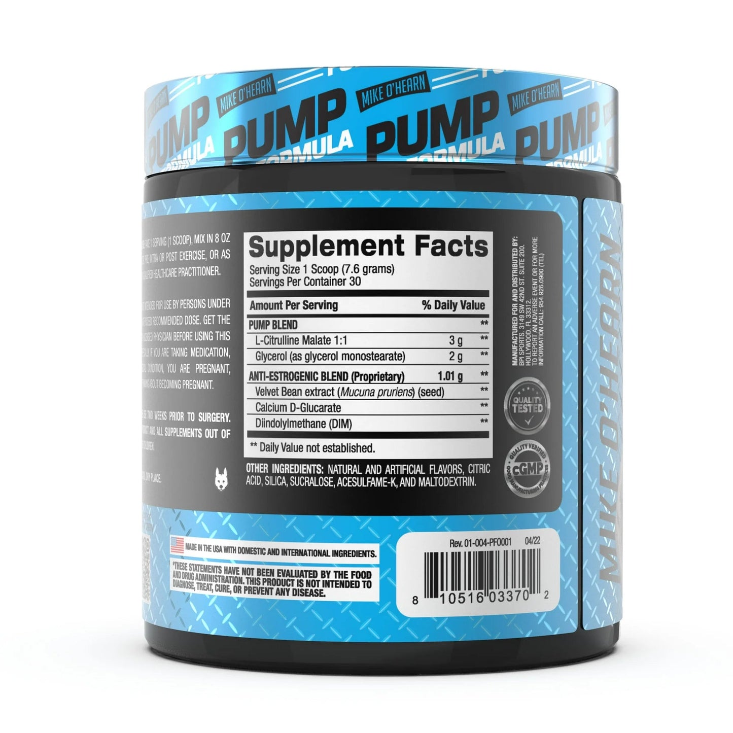 BPI Sports Pump Formula Without Caffeine DrFit Store
