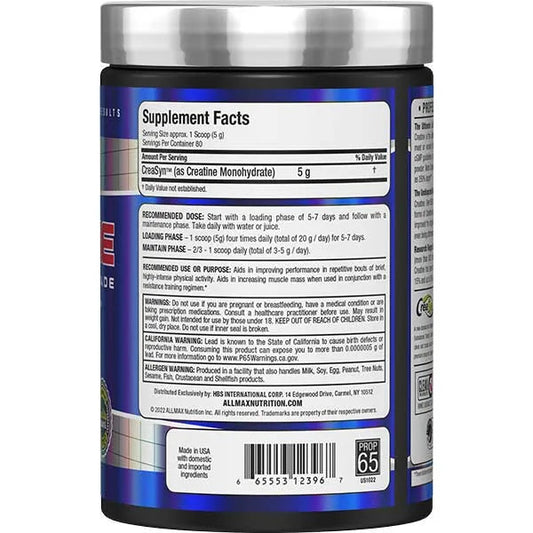 AllMax Nutrition Creatine 400 g \ 80 Servings DrFit Store