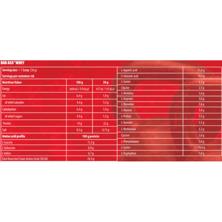 BAD ASS WHEY 2 kg 66 Servings