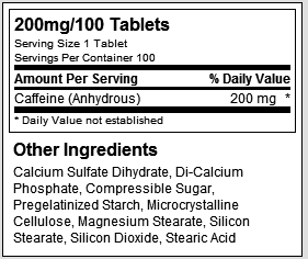 Allmax Nutrition Caffeine 200 mg 100 Tablets DrFit Store