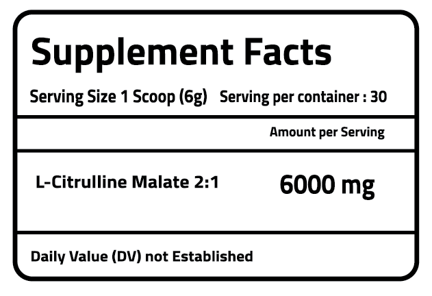 Citrulline Malate PureGanic 30 servings \ 6 gm unflavoured