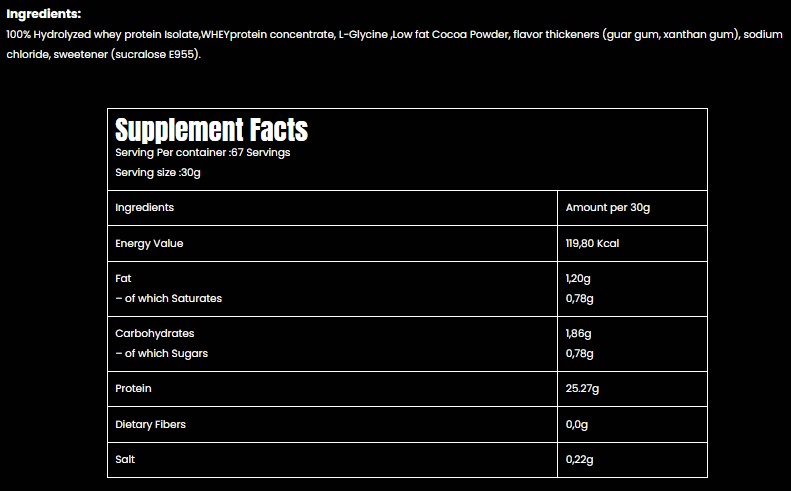Marvelous Nutrition Hydro Whey 67 Servings