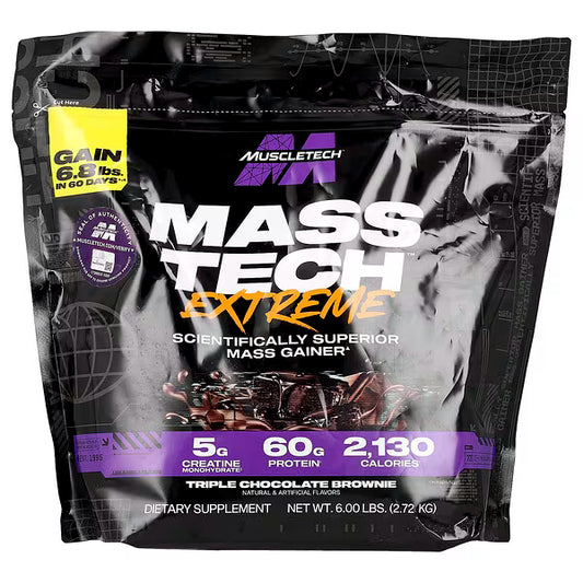 MUSCLETECH MASS TECH EXTREME 2000 TRIPLE CHOCOLATE BROWNIE 12.00 LBS (5.44KG)