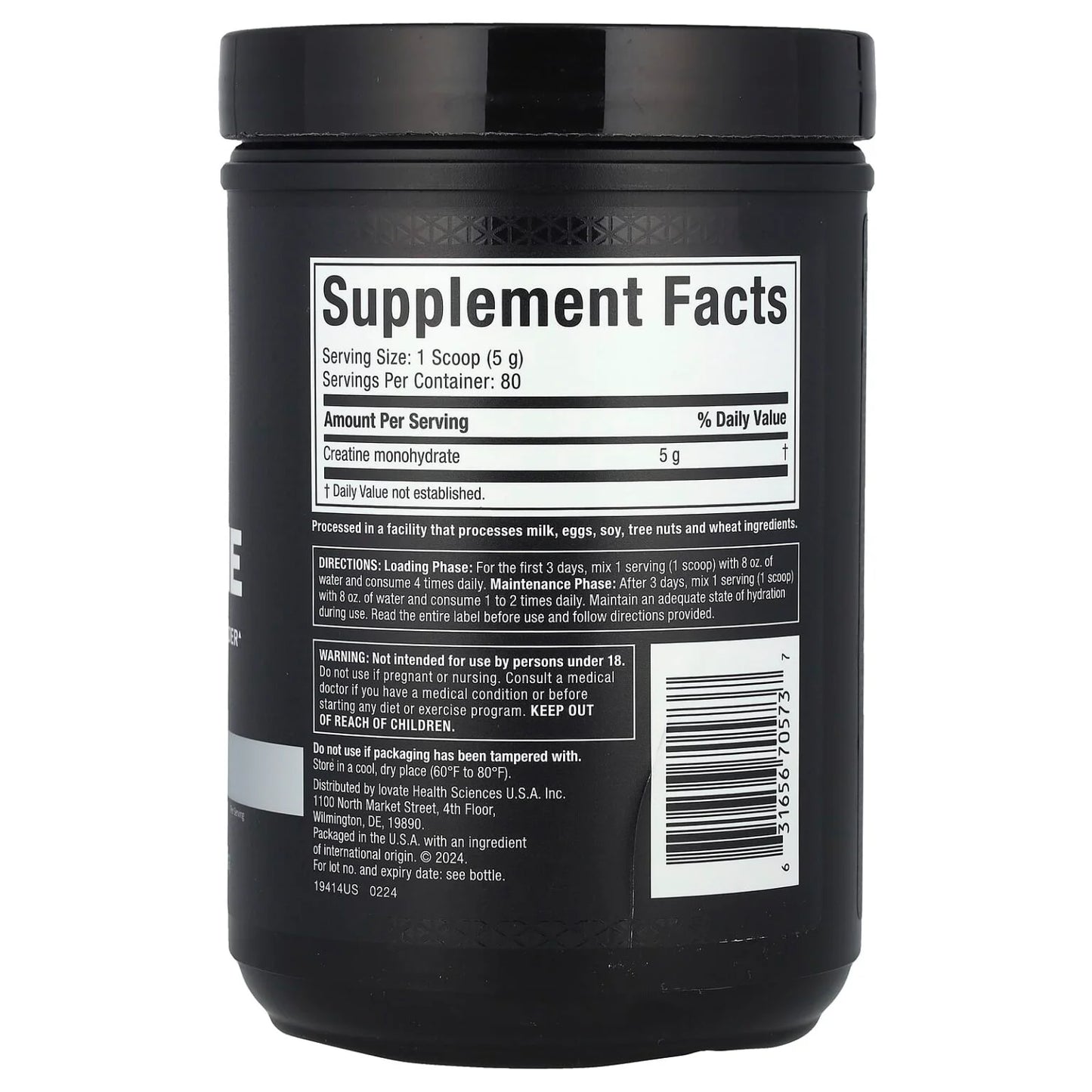 MuscleTech Platinum 100% Creatine Unflavored 400G 80 Servings