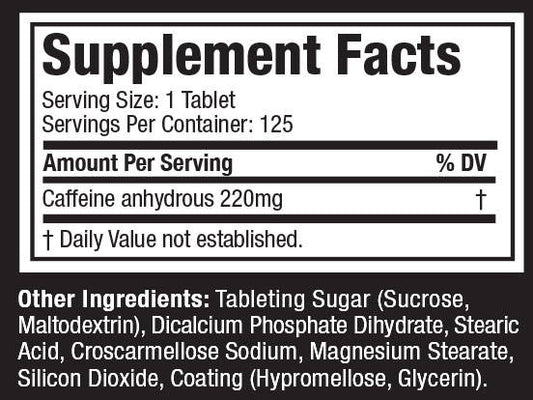 Caffeine Muscle Tech 120 tabs Muscletech