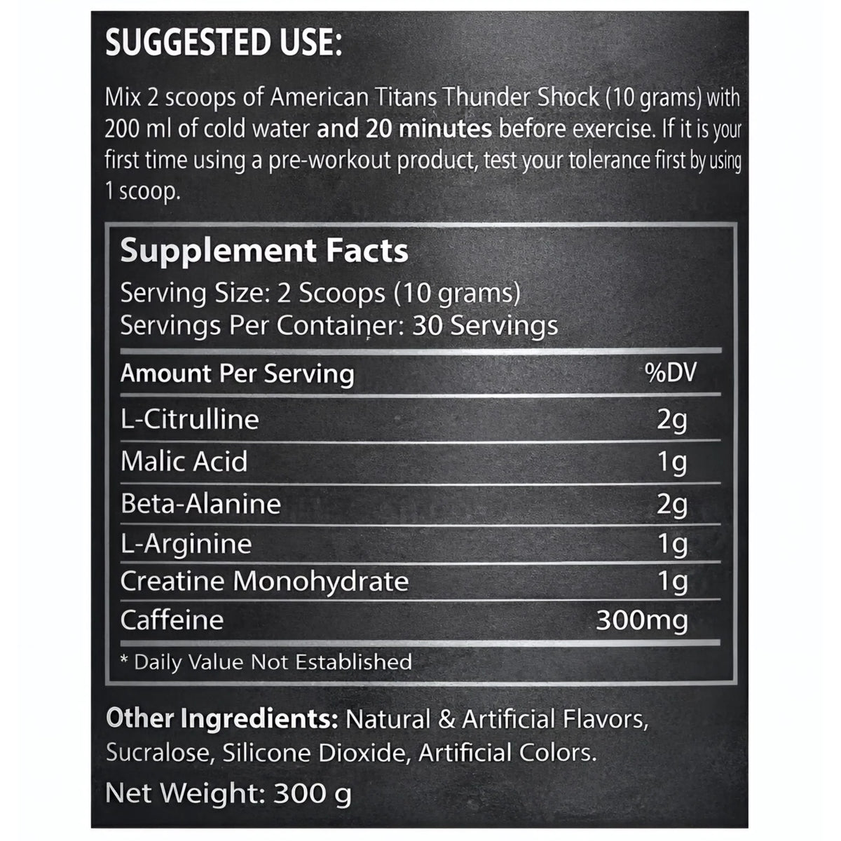 American Titans Thunder Shock 60 scoops \ 30 Servings