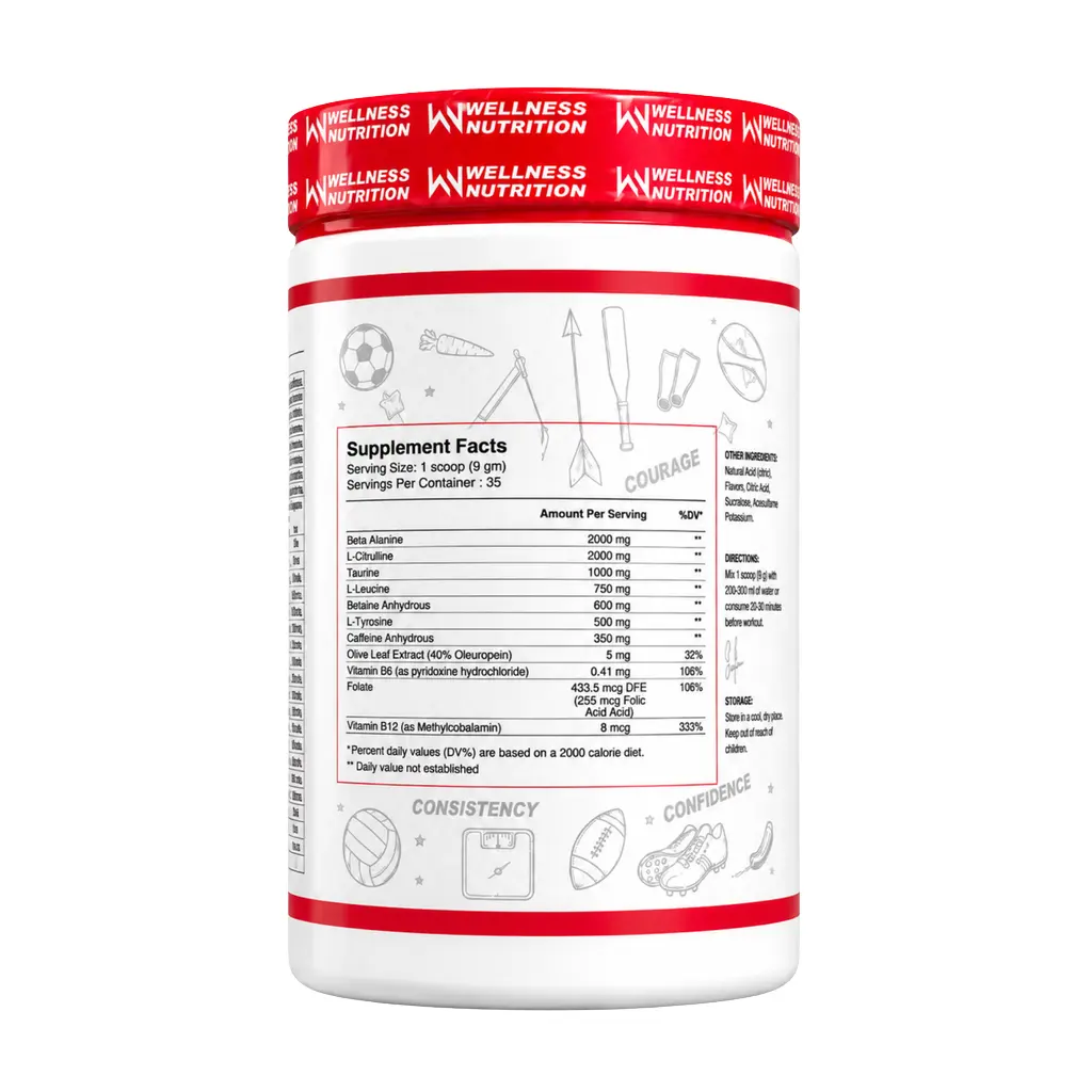 Wellness Nutrition Beast Core-Pre-Workout-315g-35Serv