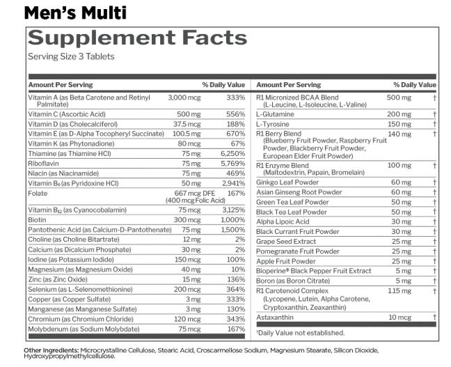 Rule One, Men's Multi™, Active Lifestyle, 90 Tablets