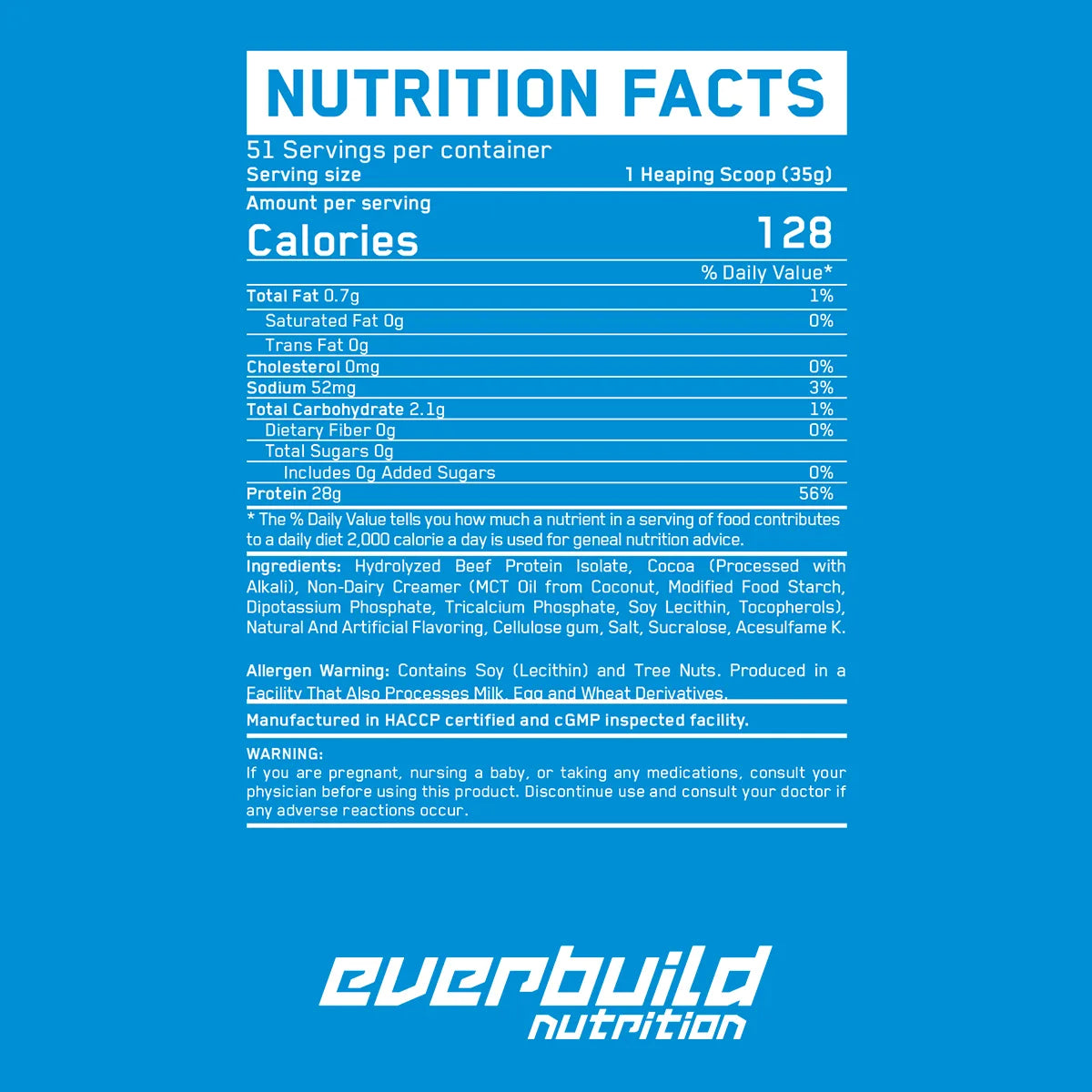 Ever Build Nutrition Ultra Premium 100% Beef Protein Isolate - Deluxe Chocolate