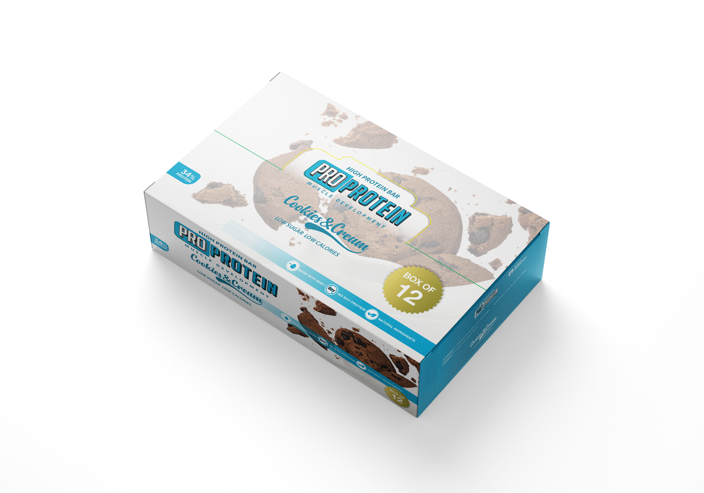 Muscle Development Pro Protein Bar Box of 12 Bars 30% Protein (70G) DrFit Store