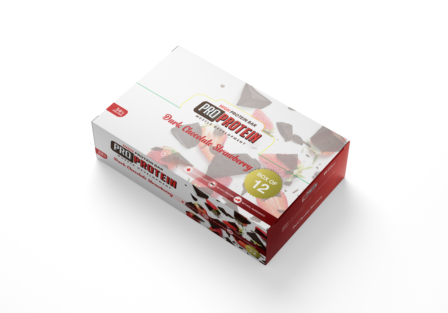 Muscle Development Pro Protein Bar Box of 12 Bars 30% Protein (70G) DrFit Store