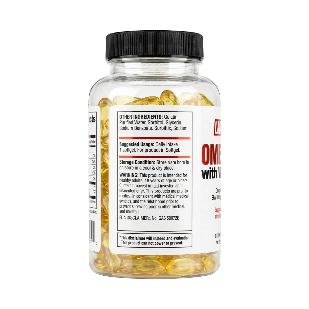 Labrada, Omega 3 With Vitamin E, 90 Softgel, 90 Servings