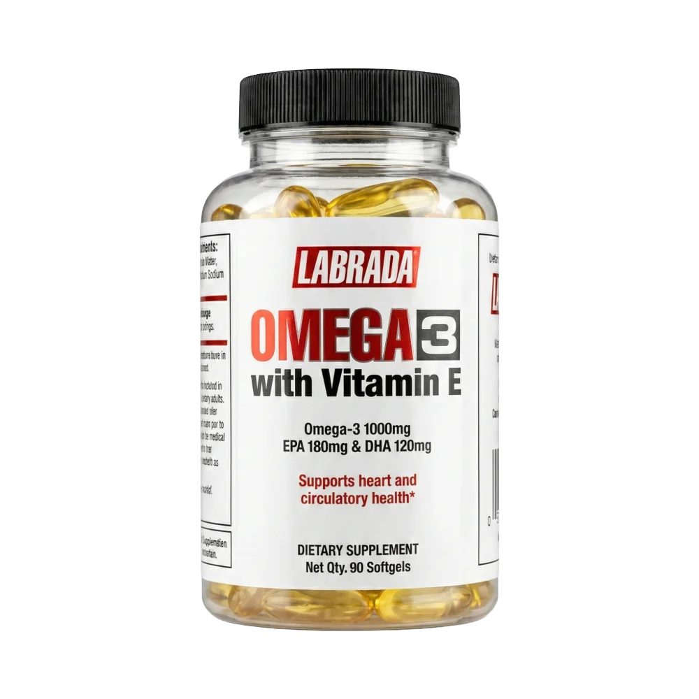 Labrada, Omega 3 With Vitamin E, 90 Softgel, 90 Servings