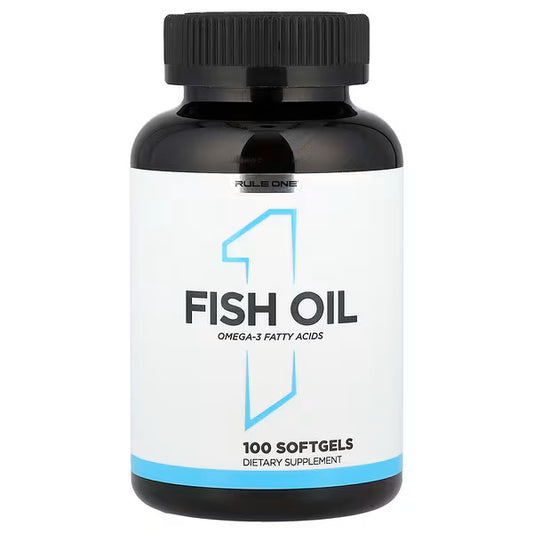 Rule 1 Fish Oil Omega-3, 100 Softgels, 1000mg Omega-3 Fish Oil Concentrate
