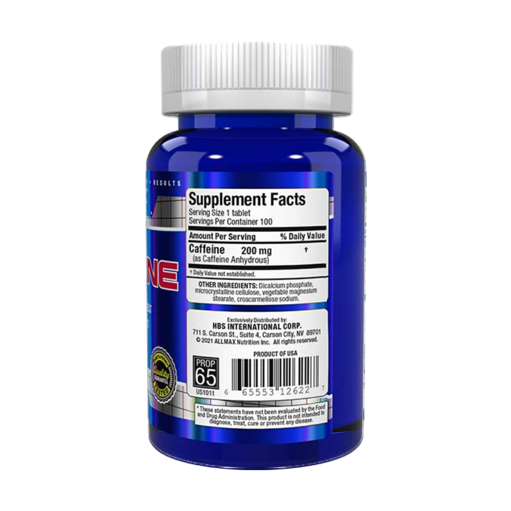Allmax Nutrition Caffeine 200 mg 100 Tablets DrFit Store