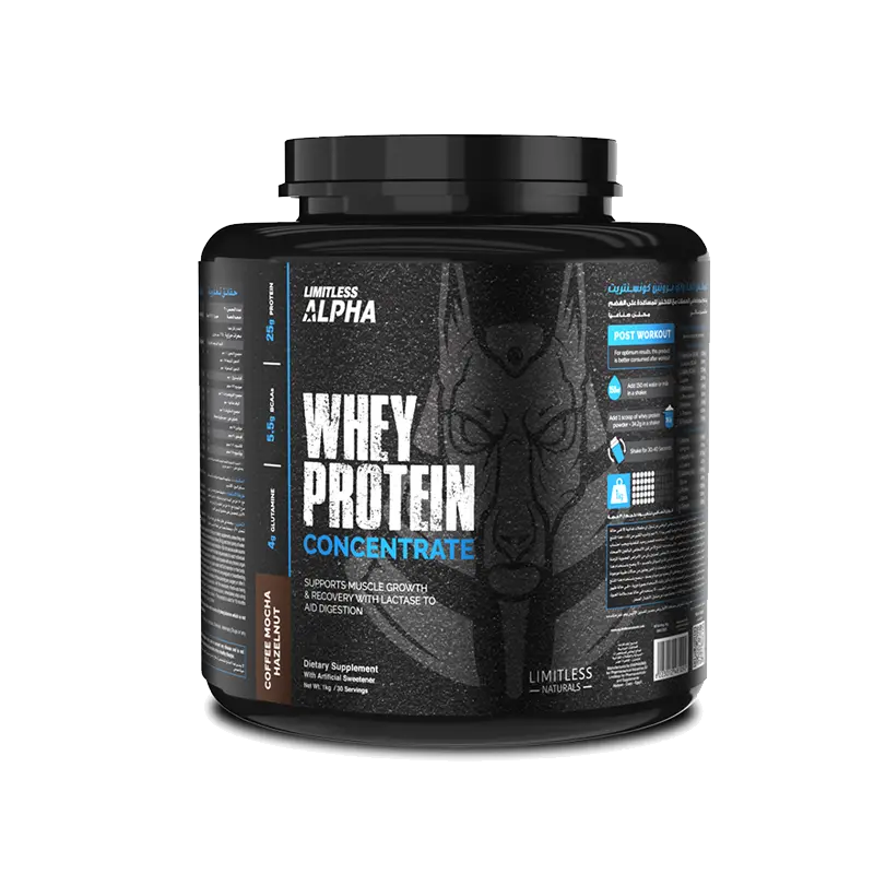 Limitless Alpha Whey Protein Concentrate-30Serv.-1KG Limitless Alpha