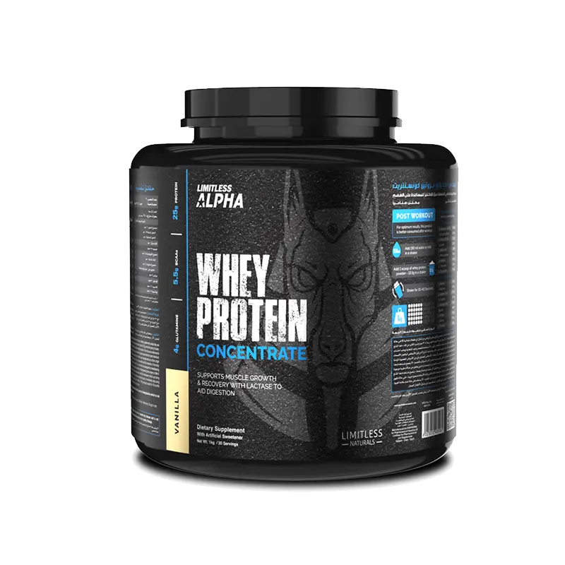 Limitless Alpha Whey Protein Concentrate-30Serv.-1KG Limitless Alpha