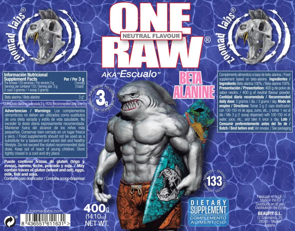 Zoomad Labs One Raw® Beta-alanine 400g