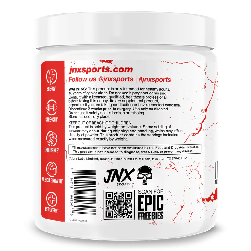 JNX Sports The Curse! Creatine 60 & 100 servings