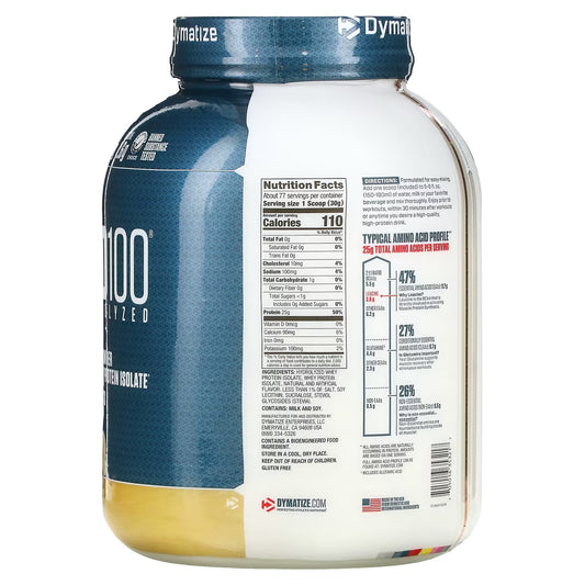 Dymatize Iso 100 Hydrolyzed-2.3KG.-76Serv.Gourmet Vanilla