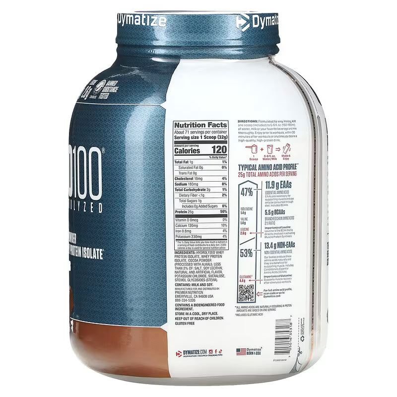 Dymatize Iso 100 Hydrolyzed-2.3KG - 71 Servings \ Chocolate Peanut Butter