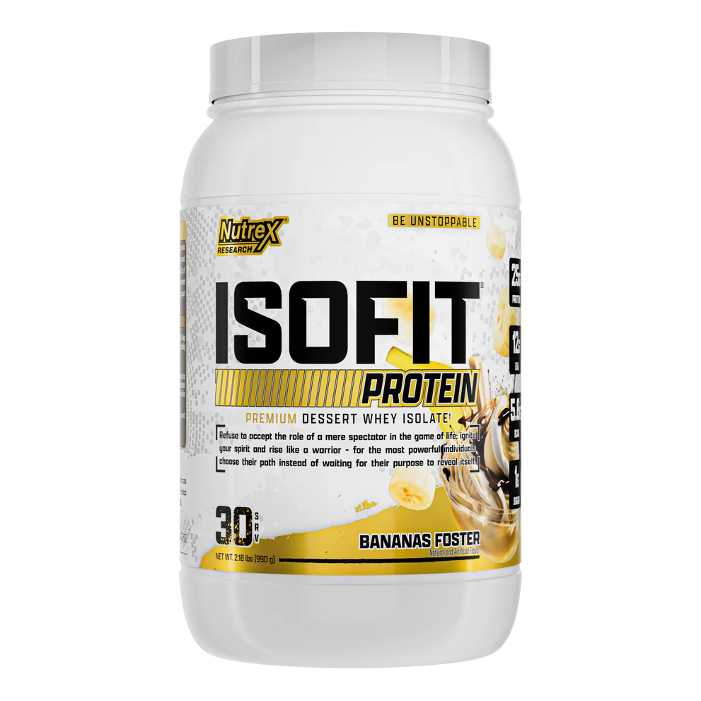 Nutrex IsoFit Whey Protein Isolate Powder – Premium Protein Supplement 1 KG