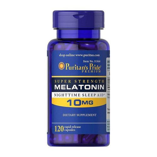 Puritan's Pride Super Strength Melatonin 10mg & 5 mg Rapid Release Caps.