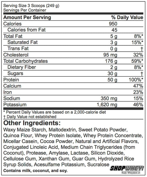 Nutrabolics Mass Fusion Gainer-22Serv.-5.44KG