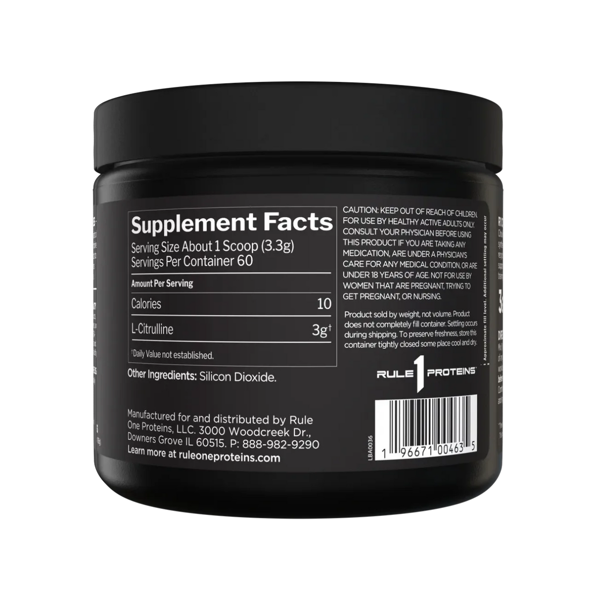 Rule One Citrulline – Unflavored | 60 Servings