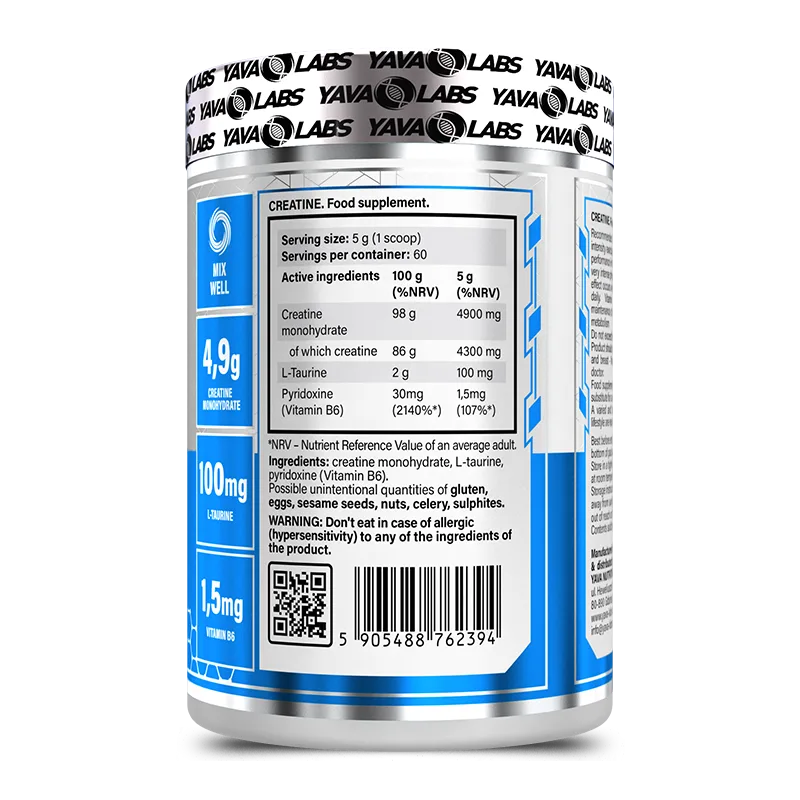 Yava Labs Creatine Pure  + Taurine 300gm